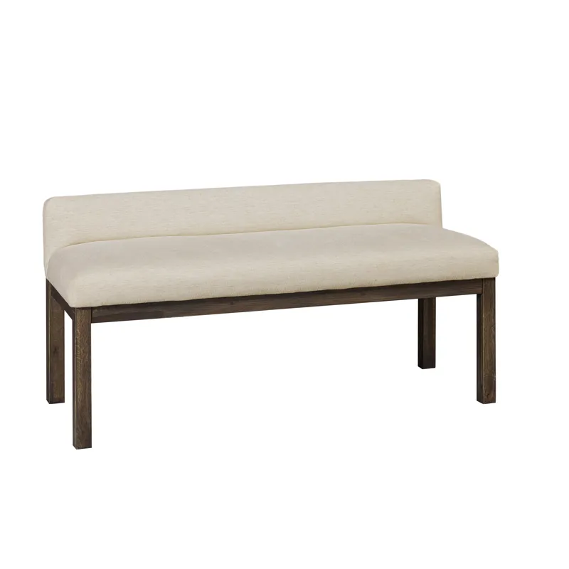 Joinery-Espresso Oak Ivory Cream Upholstered Bench