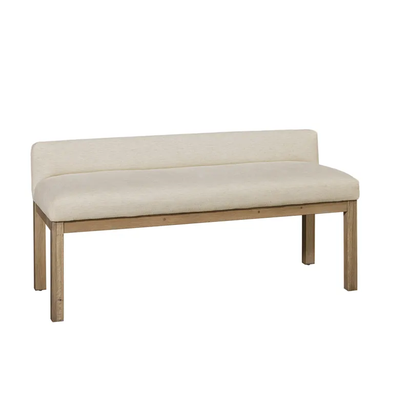 Joinery-Natural Oak Ivory Cream Upholstered Bench
