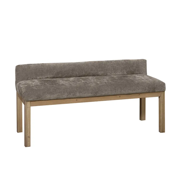 Joinery-Natural Oak Brindle Grey Upholstered Bench