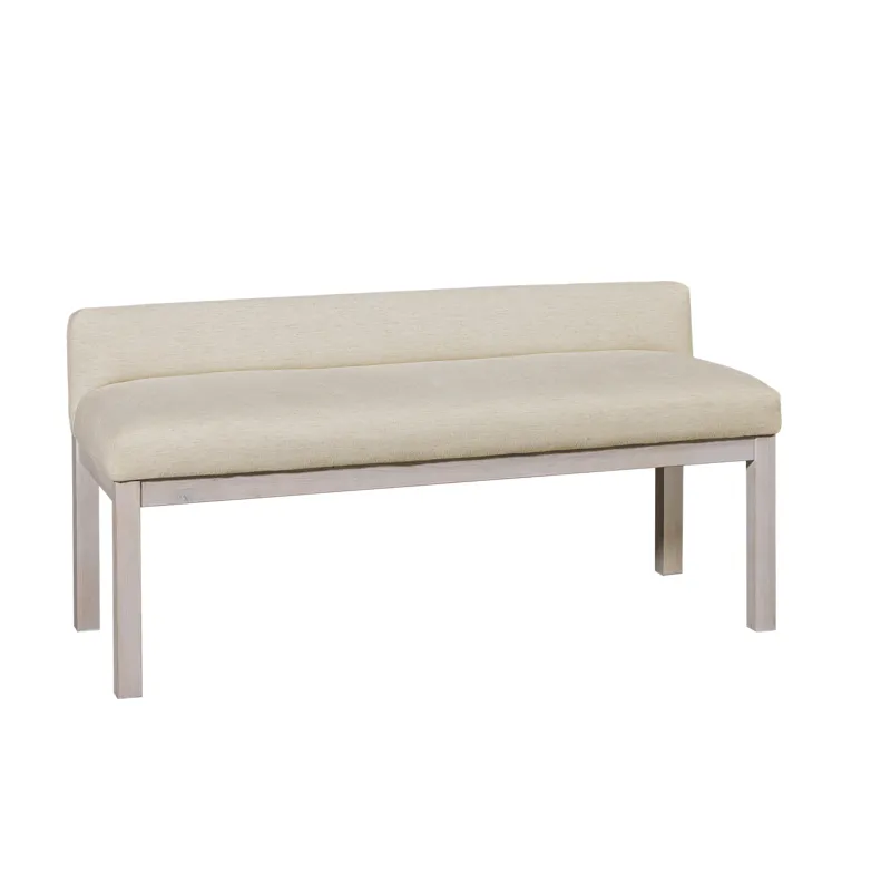 Joinery-Washed White Oak Ivory Cream Upholstered Bench