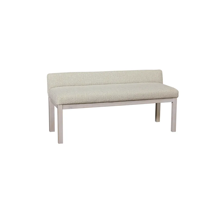 Joinery-Washed White Oak Labradoodle Upholstered Bench