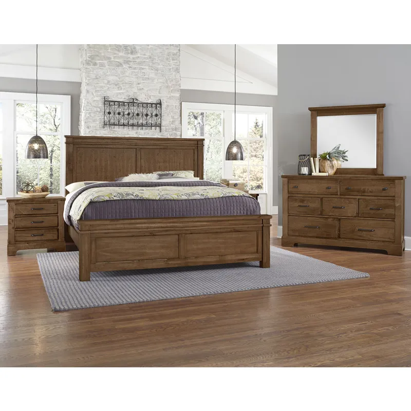 Cool Rustic Queen Mansion Bed -Amber