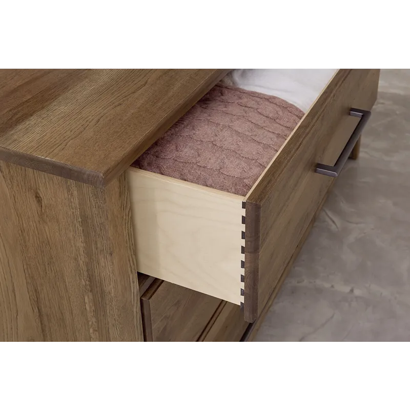 Fulling Mill-Natural Oak Chest 5 Drawer