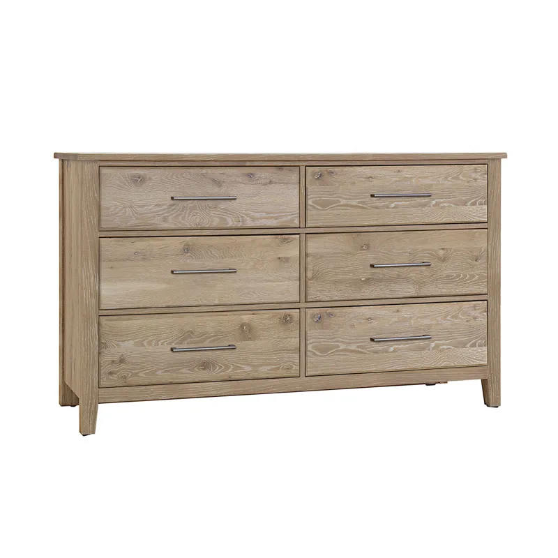 Fulling Mill-Bleached White Dresser 6 Drawer