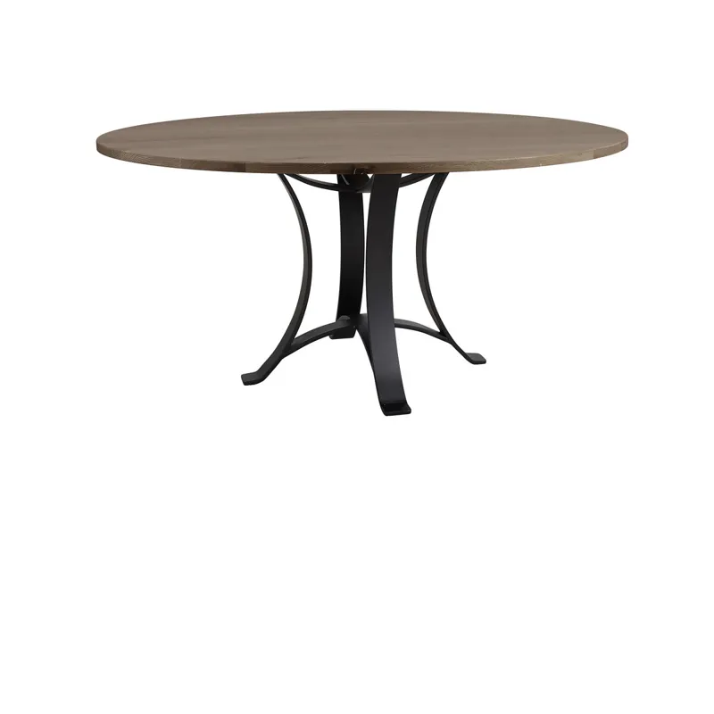 Dovetail Dining-Aged Grey Round Table Top 60" W 1" Top