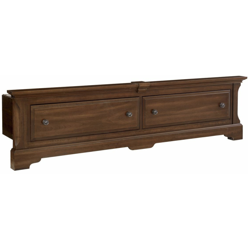 Heritage Queen Sleigh Bed With Storage Footboard Amish Cherry 110553