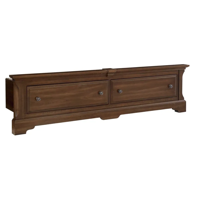 Heritage King Sleigh Bed With Storage Footboard -Amish Cherry