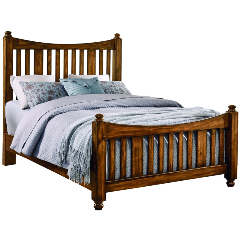 Maple RoadAntique Amish King Slat Poster Bed With Slat Poster