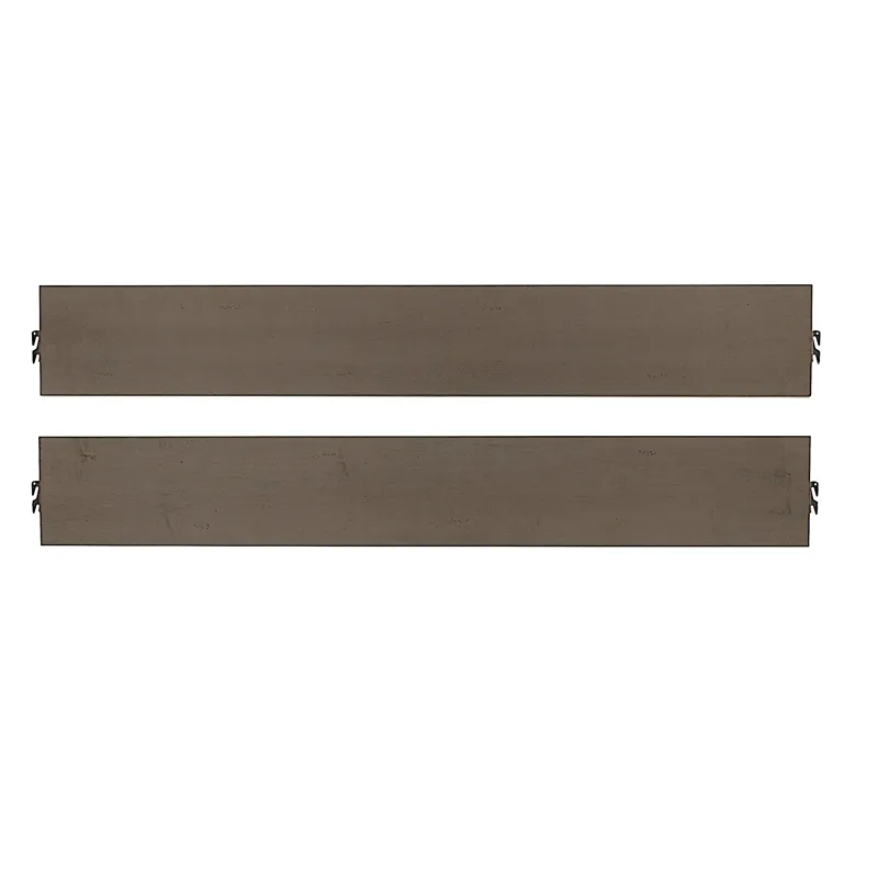 Woodbridge-Dark Cashmere Storage Rails & - Queen/King