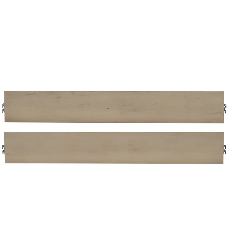 Woodbridge-Shadow Grey Storage Rails & - Queen/King
