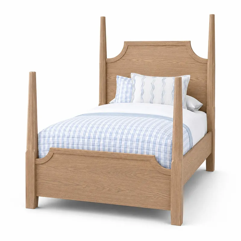 Tide & Timber-Clear Oak Pencil Poster Headboard - Twin