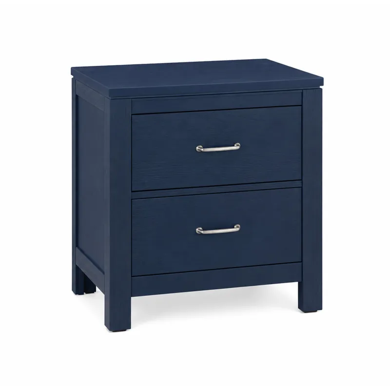 Tide & Timber-Luxe Blue Oak Nightstand 2 Drawer
