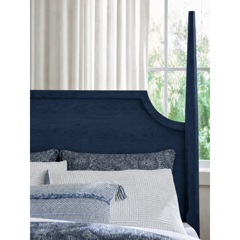 Tide & Timber-Luxe Blue Oak Pencil Poster Bed - Full