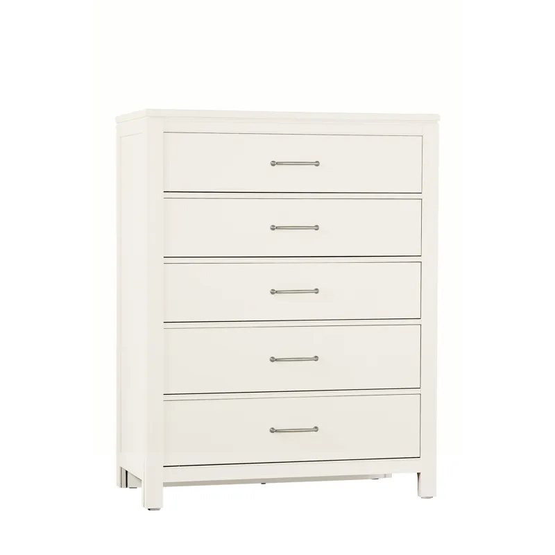 Tide & Timber-White Maple Chest 5 Drawer