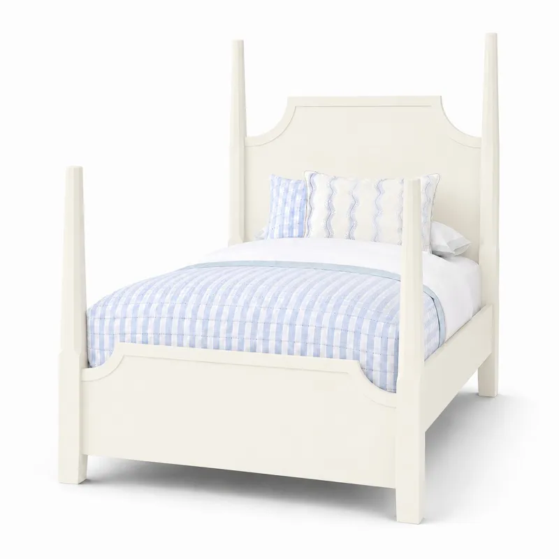 Tide & Timber-White Maple Pencil Poster Bed - Twin