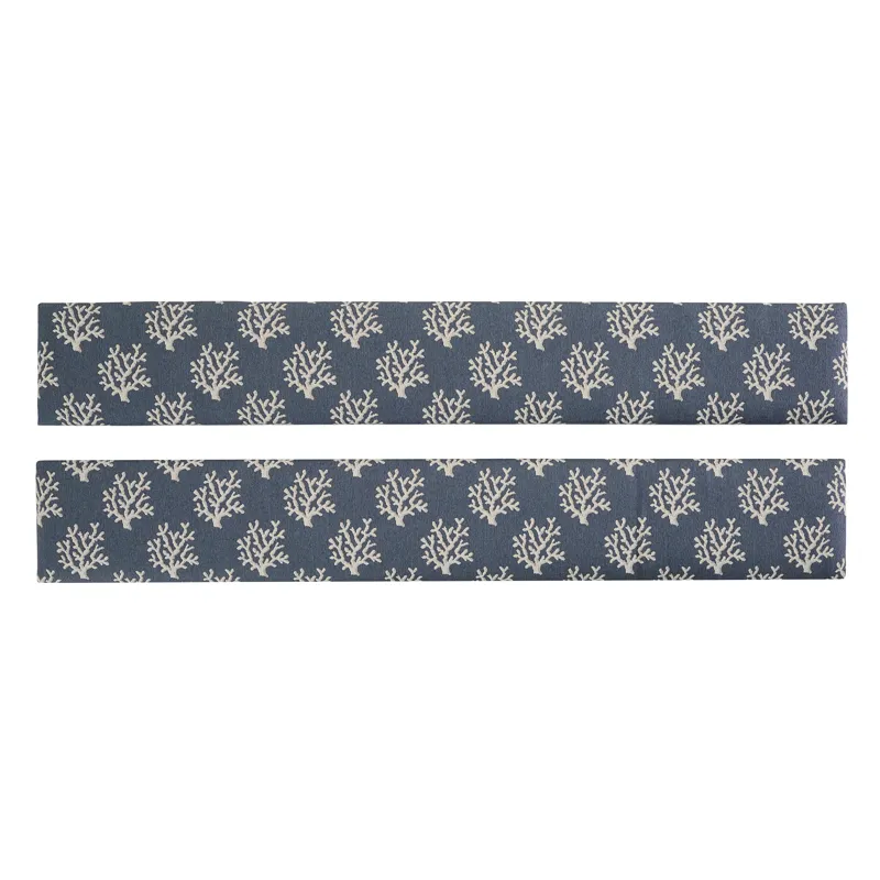 Tide & Timber-Clear Oak Blue Coral Upholstered Rails & - Twin/Full