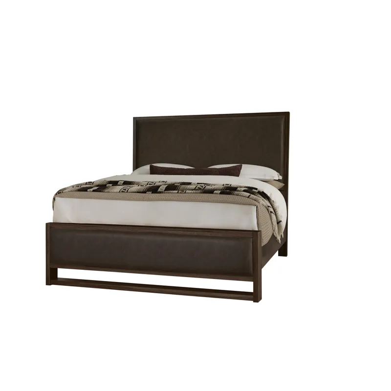 Lodge & Loft-Dark Oak Upholstered Bed Sedona Brown - California King