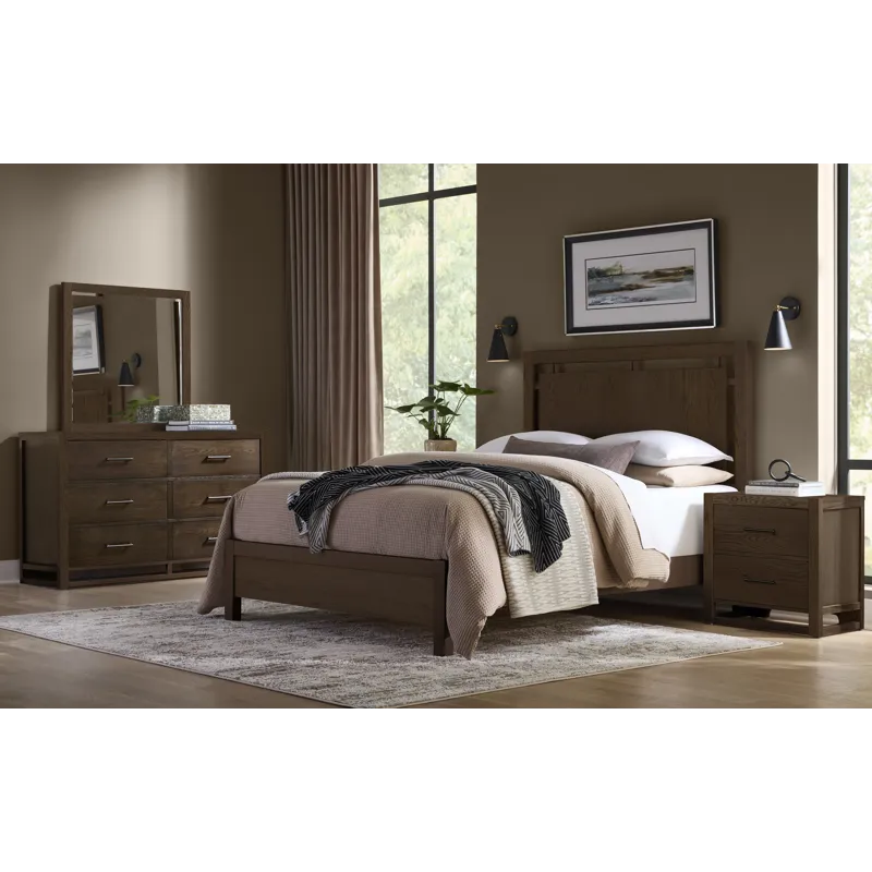 Lodge & Loft-Dark Oak Radius Poster Headboard - King