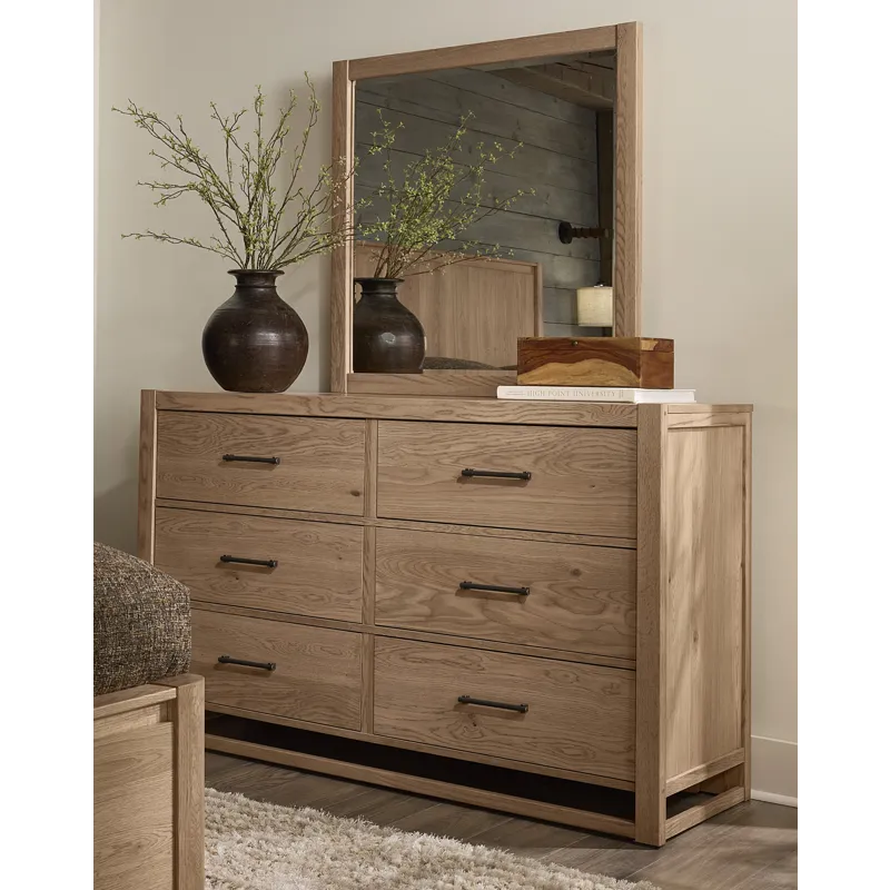 Lodge & Loft-Blond Oak Dresser 6 Drawer