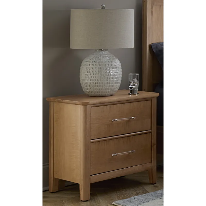 Nordhaven-Clear Maple Nightstand 2 Drawer