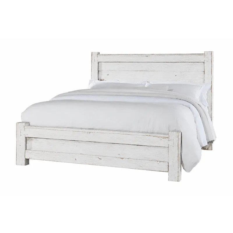 Dovetail-Weathered Ivory Poster Bed With Poster Footboard - Queen