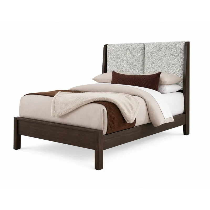 Mercer Street-Dark Roast Shelter Upholstered Bed-Labradoodle - Queen