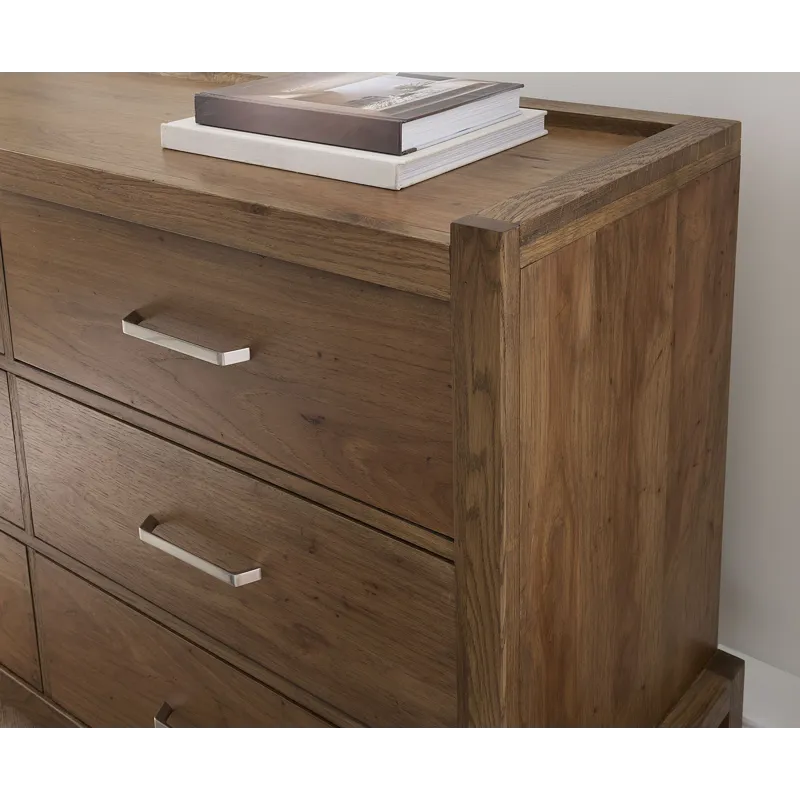 Mercer Street-Pecan Finish Dresser 6 Drawer