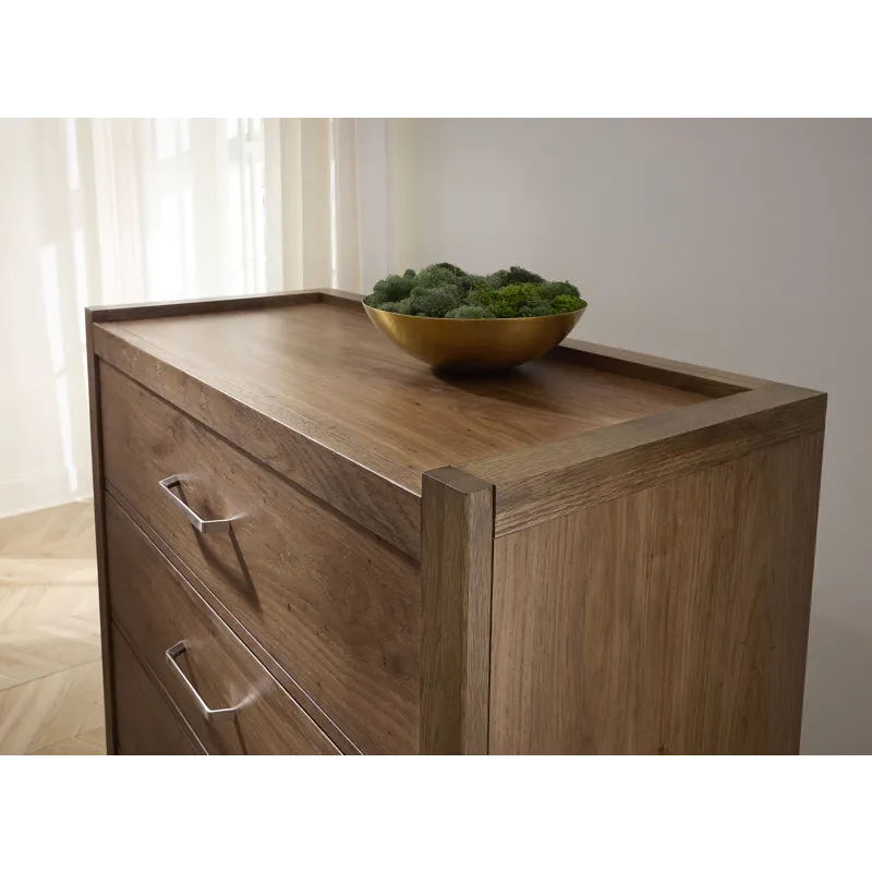 Mercer Street-Pecan Finish Chest 5 Drawer