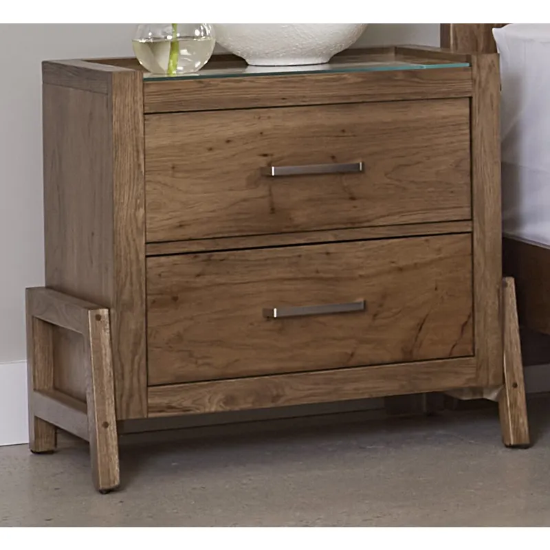 Mercer Street-Pecan Finish Nightstand 2 Drawer