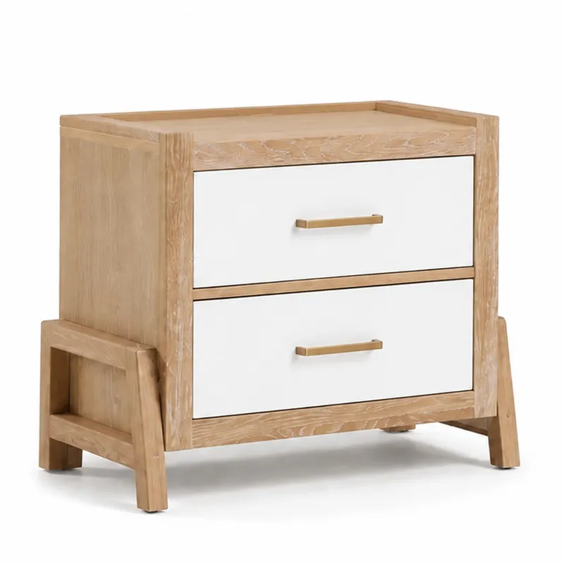 Mercer Street-Linen Finish Nightstand 2 Drawer