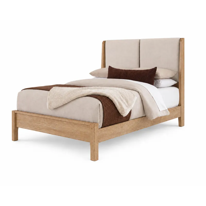 Mercer Street-Linen Finish Shelter Upholstered Bed-Ecru - Queen