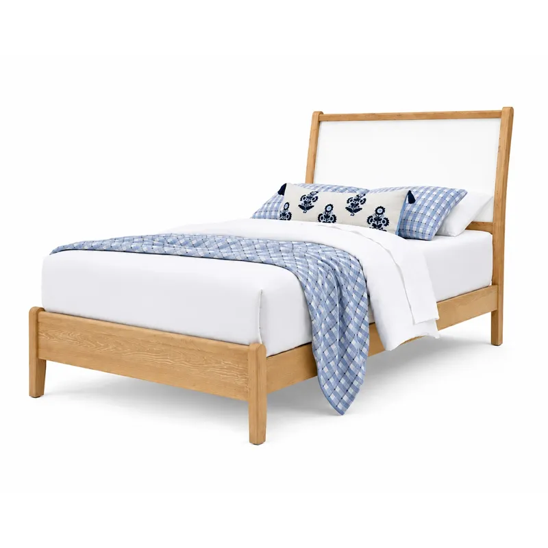 Mercer Street-Linen Finish Canted Sleigh Headboard - Queen