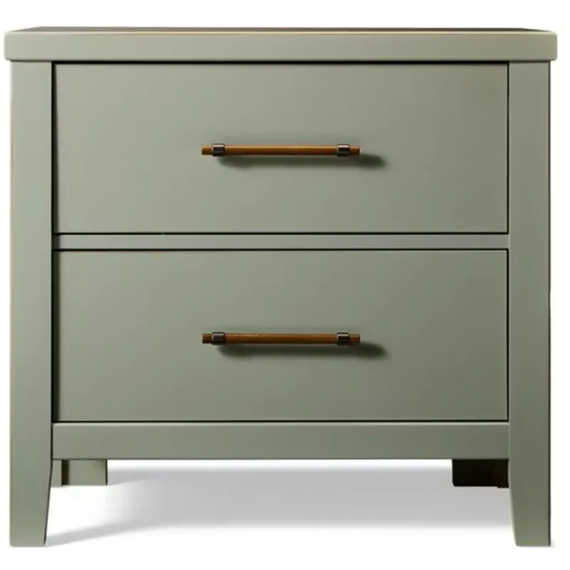 Night Stand 2 Drawers, Sage