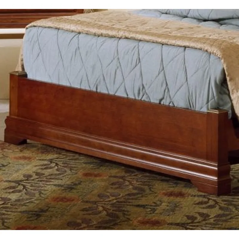 Full Sleigh Bed with Low Profile Footboard in Cherry