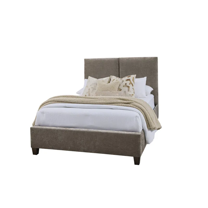 Joinery-Natural Oak Brindle Grey Upholstered Footboard - King