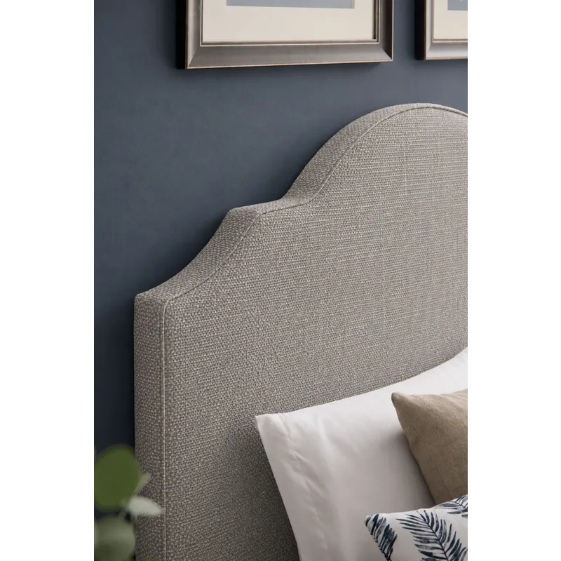 Tide & Timber-Clear Oak Ash Grey Upholstered Headboard - Twin