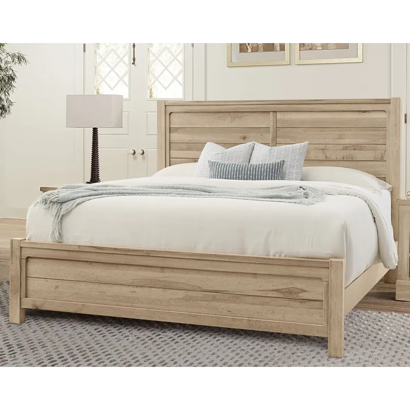Cool Rustic-Clear Maple Plank Footboard - King
