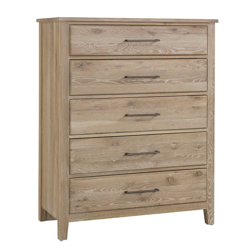 Fulling Mill-Bleached White Chest 5 Drawer