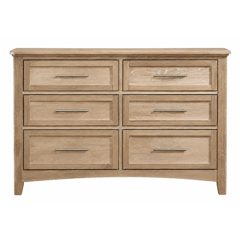 BB Jamestown Oak-Bleached Double Dresser 6 Drawer