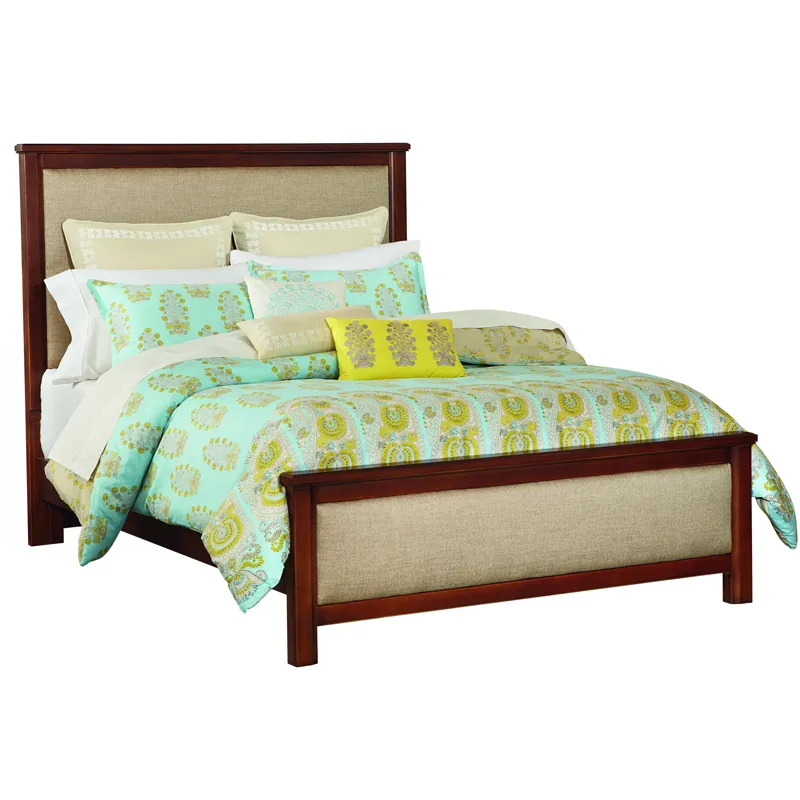 BB Jamestown Oak-Bleached Wood Rails & - Queen/King