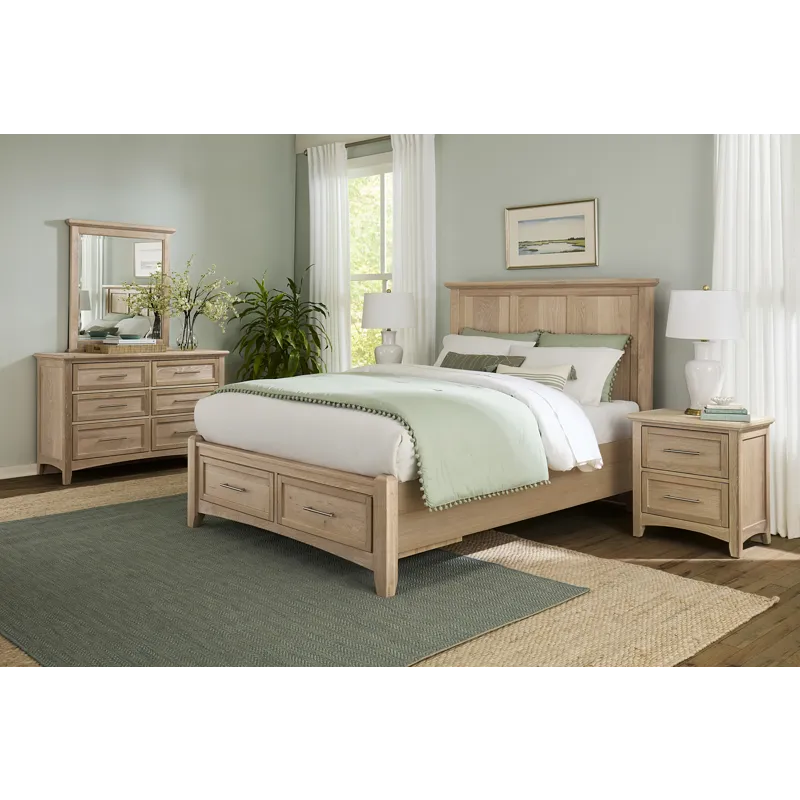 BB Jamestown Oak-Bleached Double Dresser 6 Drawer