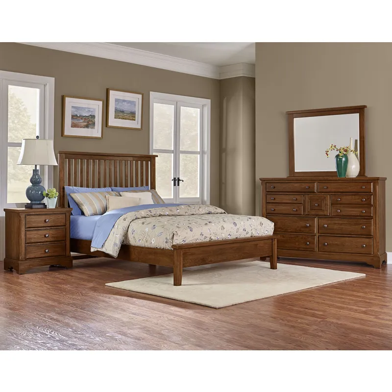 Artisan Choices King Slat Bed with Low Profile Footboard