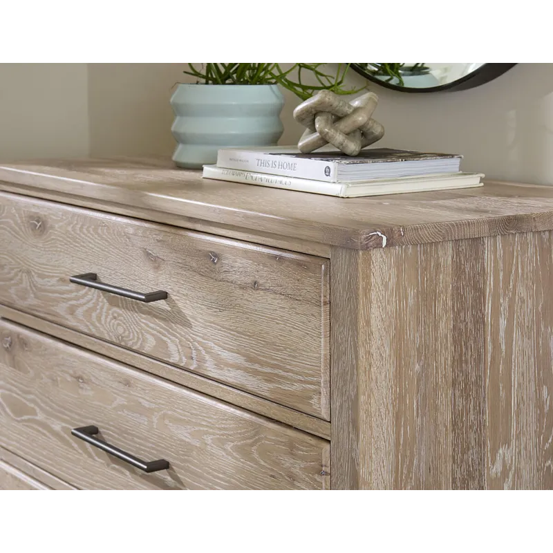 Fulling Mill-Bleached White Chest 5 Drawer