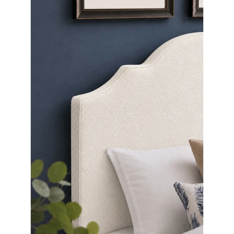 Tide & Timber-Clear Oak Linen Upholstered Headboard - Twin