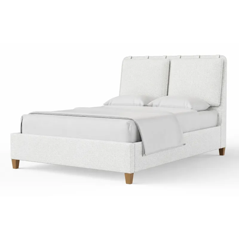Nordhaven-Two-Tone Upholstered Bed-Pure White - King