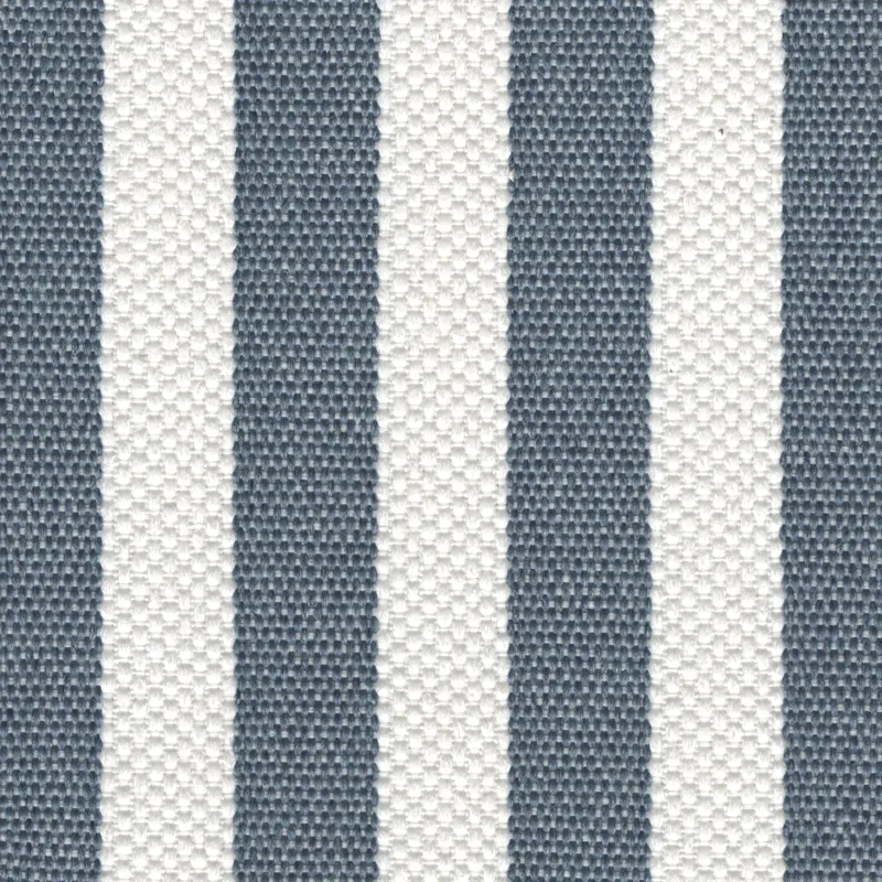 Tide & Timber-Grey Oak Blue Stripe Upholstered Headboard - Full