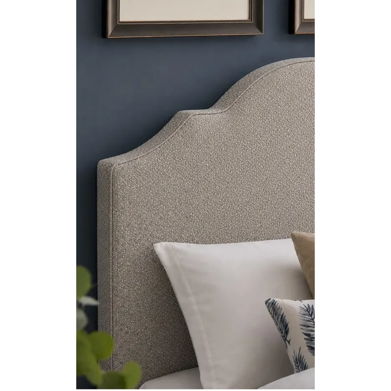 Tide & Timber-Grey Oak Tan Antelope Upholstered Headboard - Twin