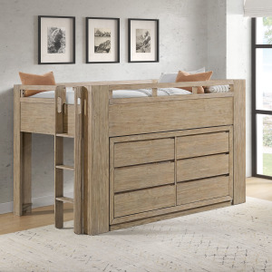 Bello Twin Low Loft Bed w/Dresser