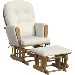 Kennedy Hoop Back W/Ottoman - Vanilla