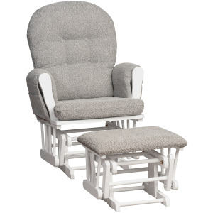Quinn Hoop Back W/Ottoman - Dove Gray